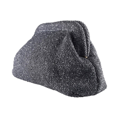 Alba Clutch - Sølvfarvet Glimmer