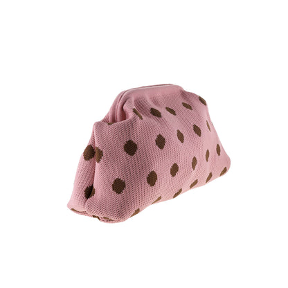 Alba Clutch - Prikker Rosa/Brun