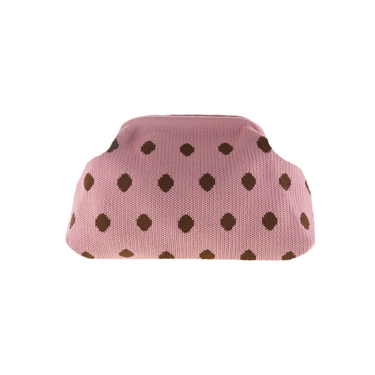 Alba Clutch - Prikker Rosa/Brun (FORUDBESTILLING)