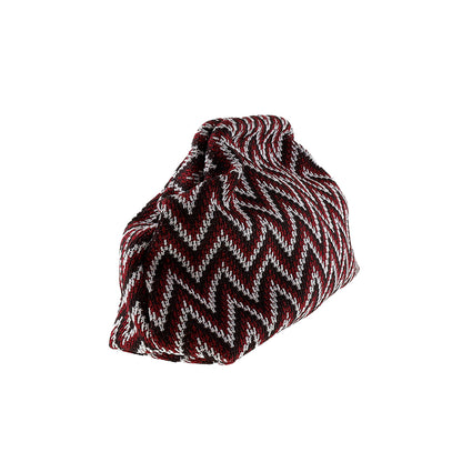 Alba Zig Zag Clutch - Bordeaux/Mørkebrun (FORUDBESTILLING)