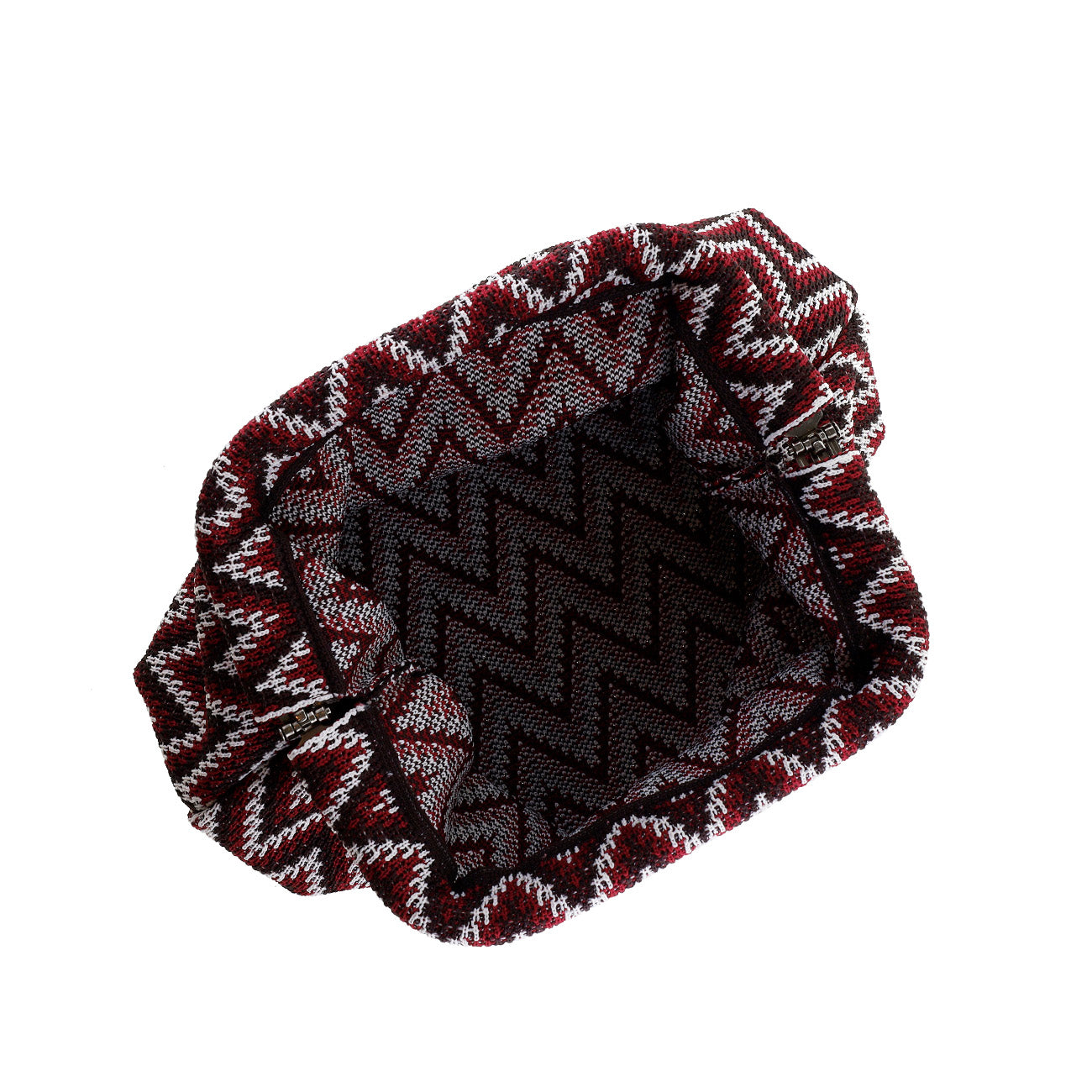 Alba Zig Zag Clutch - Bordeaux/Mørkebrun (FORUDBESTILLING)