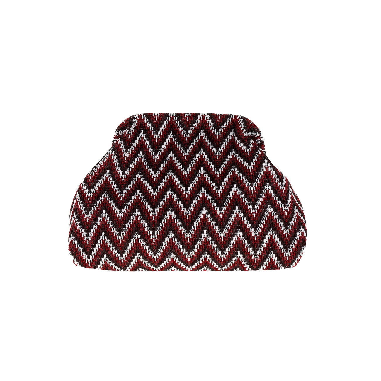 Alba Zig Zag Clutch - Bordeaux/Mørkebrun (FORUDBESTILLING)