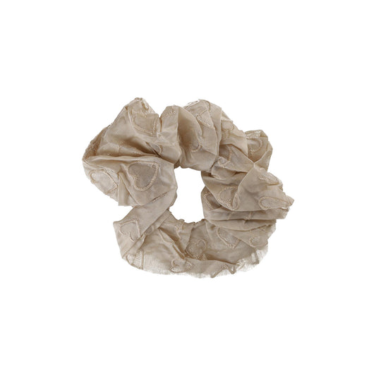 Manuella Scrunchie - Beige Hjerter