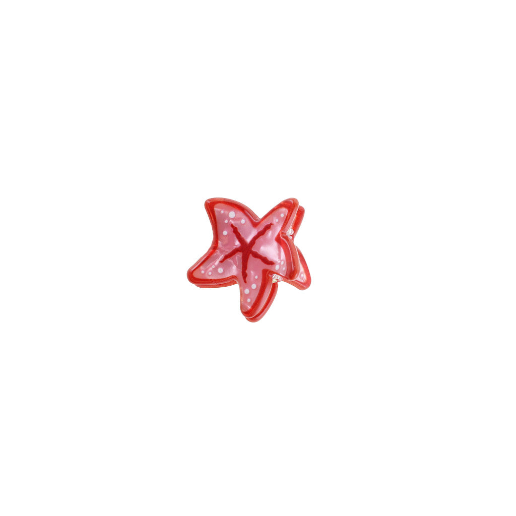 Mini Søstjerne Hårklemme - Rød/Pink