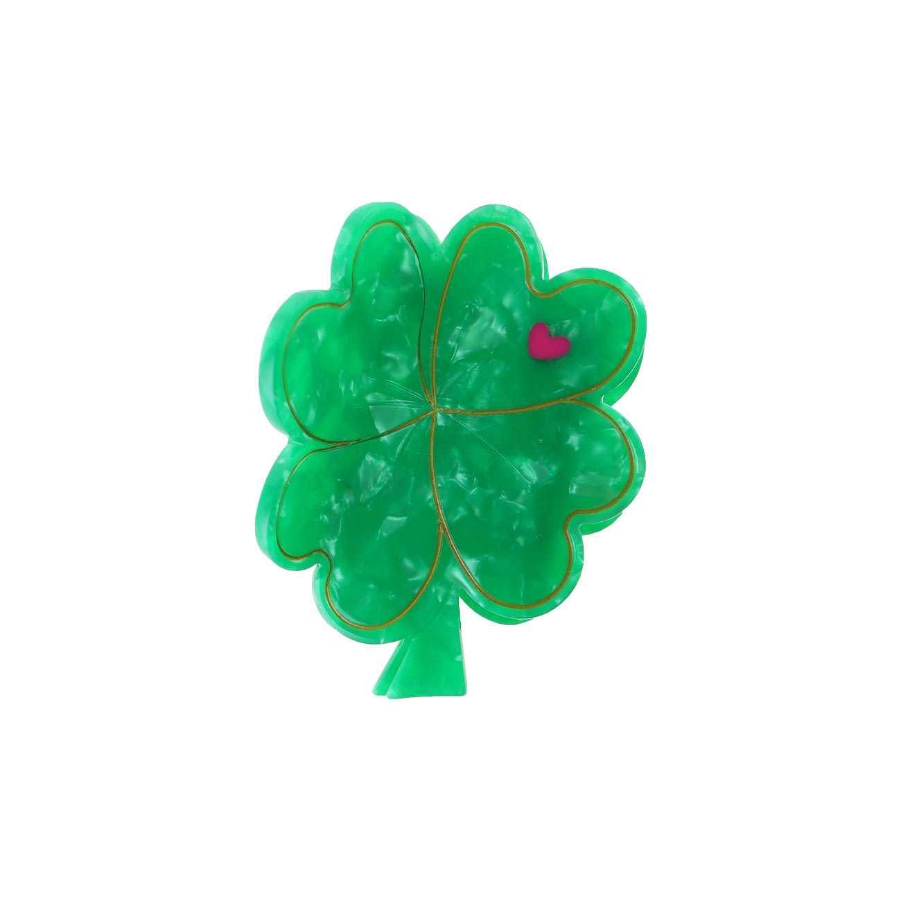 Firkløver Hårklemme - Grøn (FORUDBESTILLING)