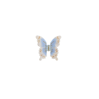 Mini Papilio Sommerfugl Hårklemme - Lyseblå/Hvid