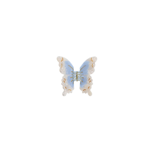 Mini Papilio Sommerfugl Hårklemme - Lyseblå/Hvid