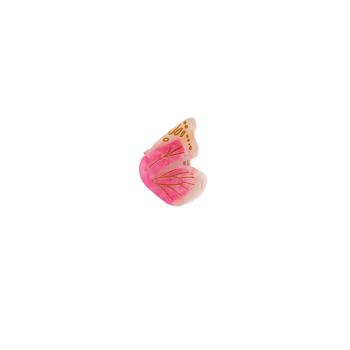 Mini Nælde Sommerfugl Hårklemme - Rosa