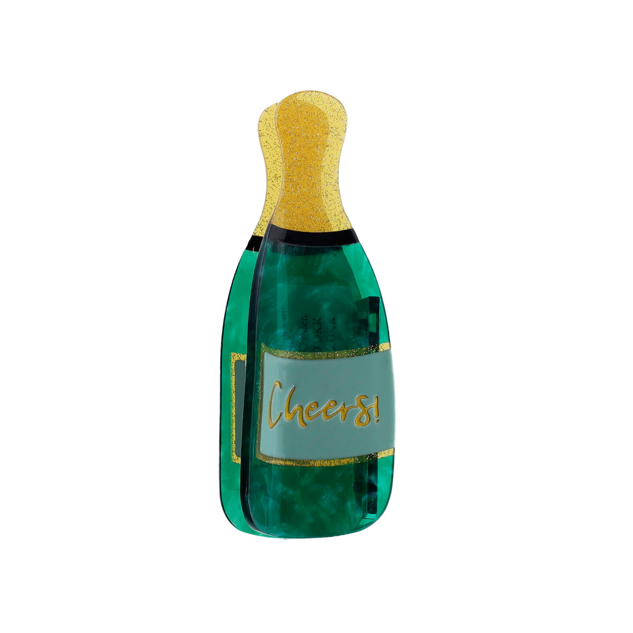 Champagne Hårklemme - Flaskegrøn/Gylden (FORUDBESTILLING)