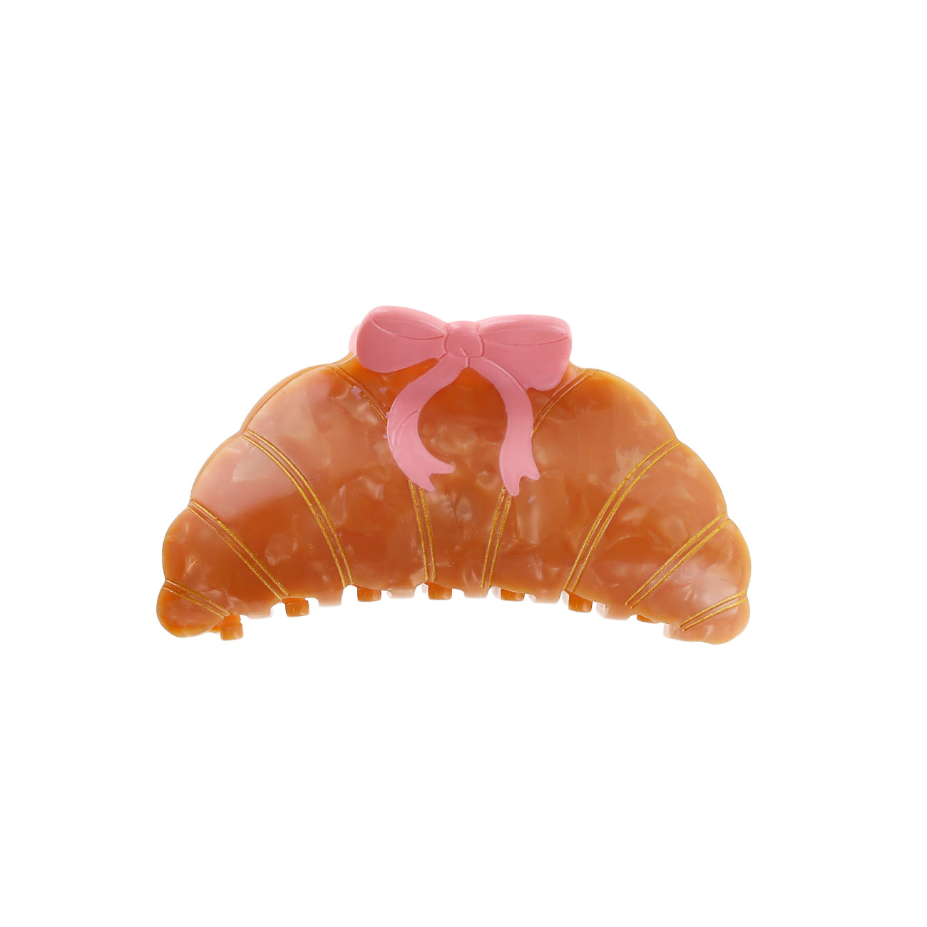 Croissant Hårklemme - Brun/Lyserød (FORUDBESTILLING)