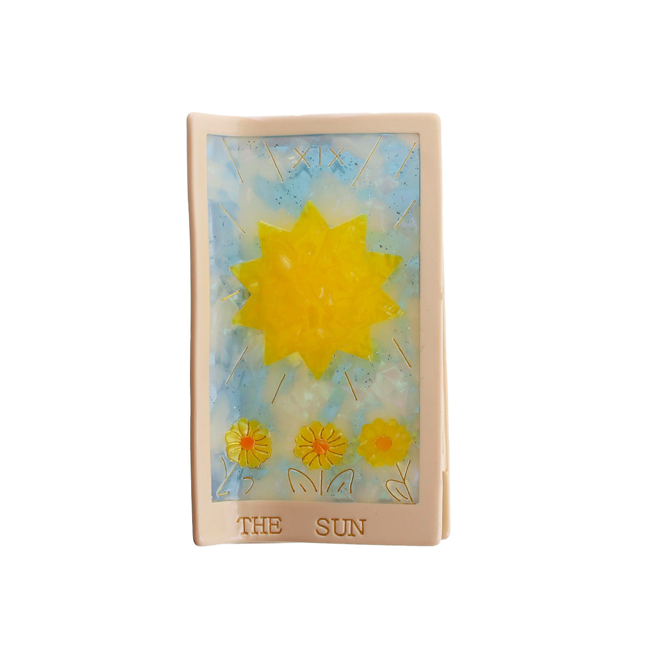 Tarotkort Sun Hårklemme - Beige/Gul (FORUDBESTILLING)