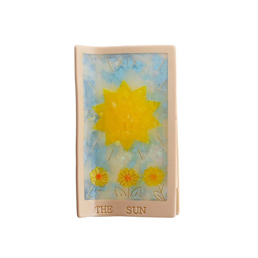 Tarotkort Sun Hårklemme - Beige/Gul (FORUDBESTILLING)