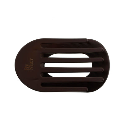 Eva Hårklemme - Stor - Mat Mørkebrun