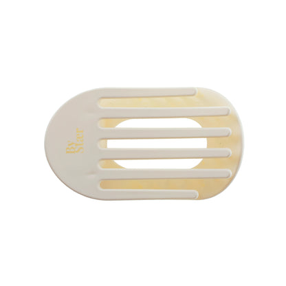 Eva Hårklemme - Stor - Mat Råhvid