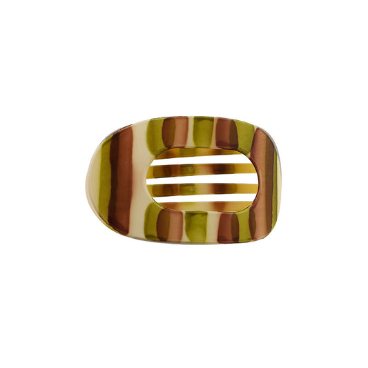 Eva Hårklemme - Mellem - Strib Grøn/Brun