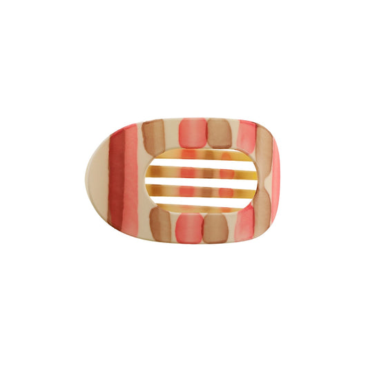 Eva Hårklemme - Mellem - Strib Pink/Brun