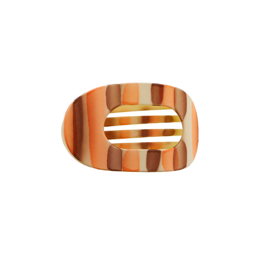 Eva Hårklemme - Mellem - Strib Orange/Brun