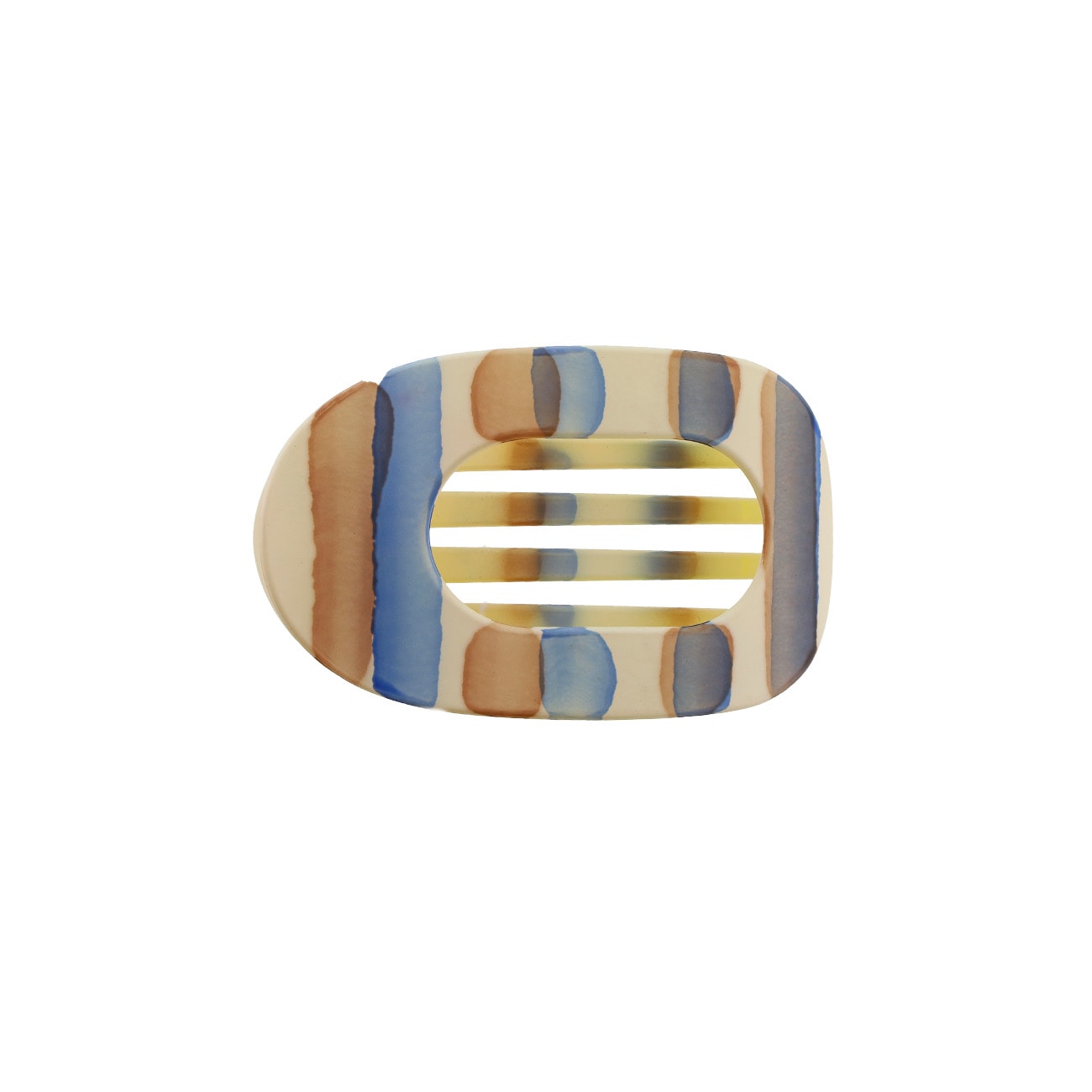 Eva Hårklemme - Mellem - Strib Blå/Brun