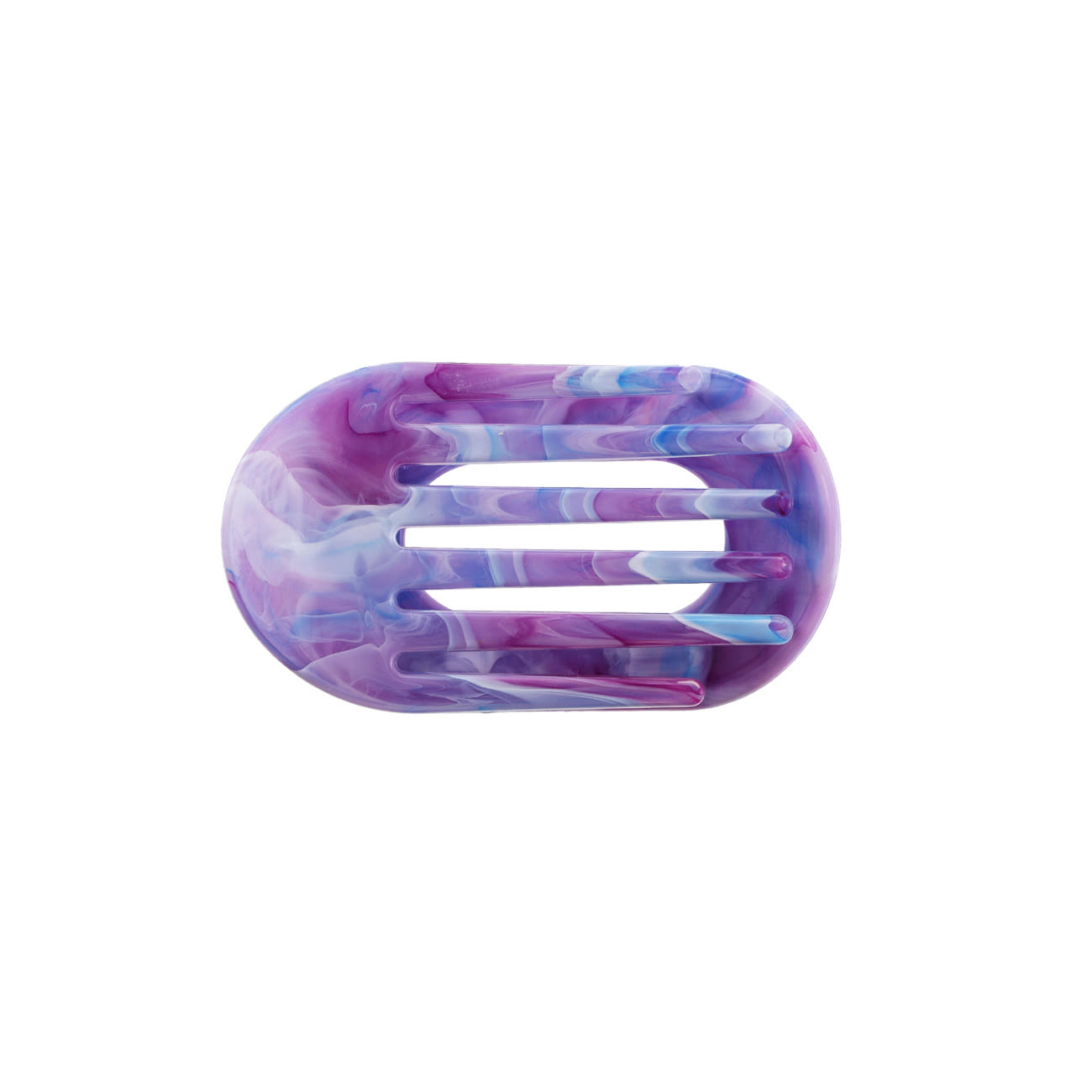 Eva Hårklemme - Mellem - Marmor Lilla/Blå