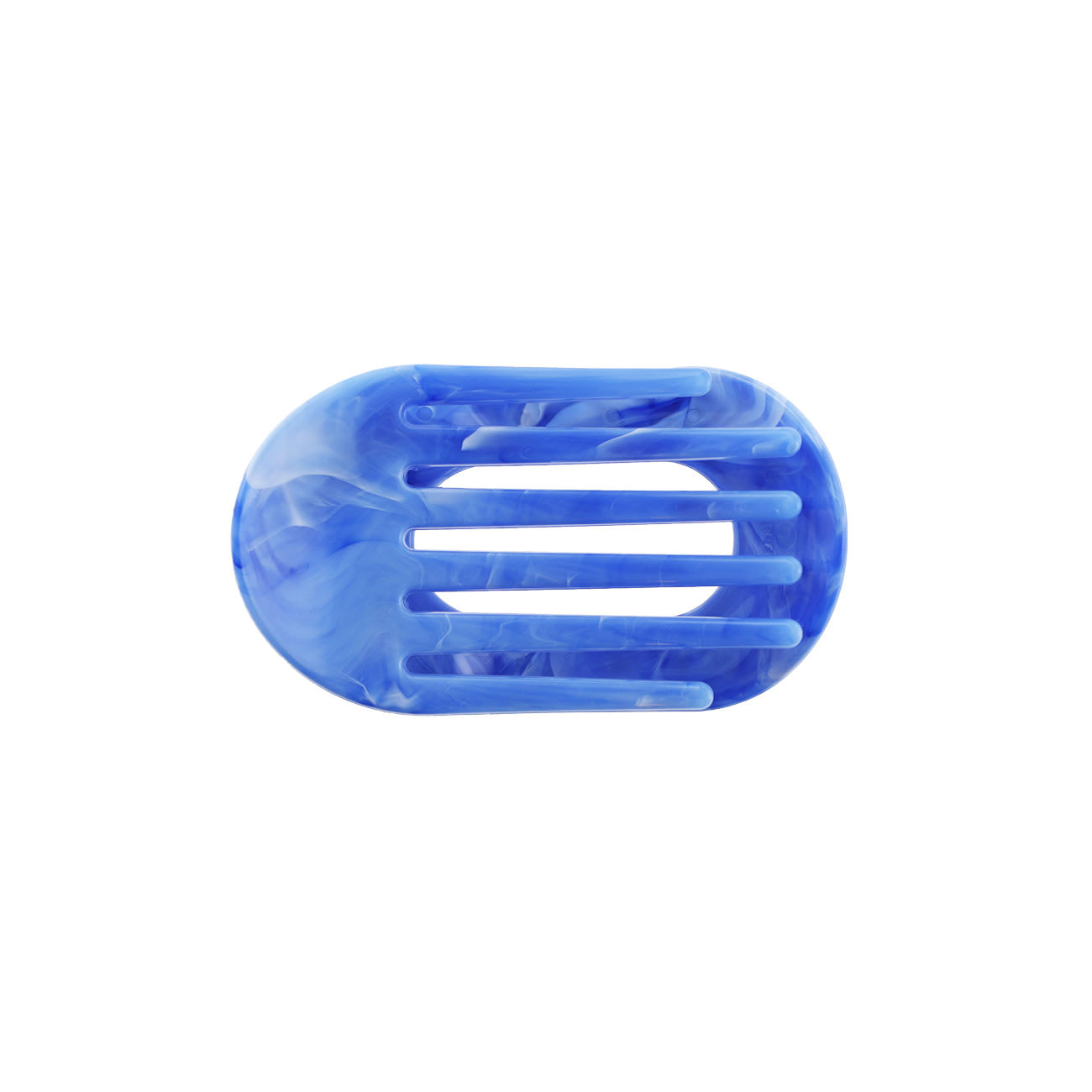 Eva Hårklemme - Mellem - Marmor Havblå/Hvid