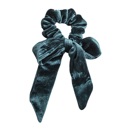 Long bow scrunchi - Velvet Ocean