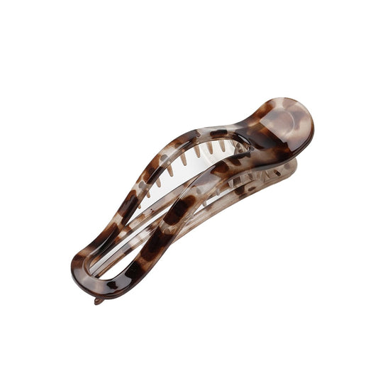 Camille Hårklemme - Stor - Taupe/Leo (FORUDBESTILLING)