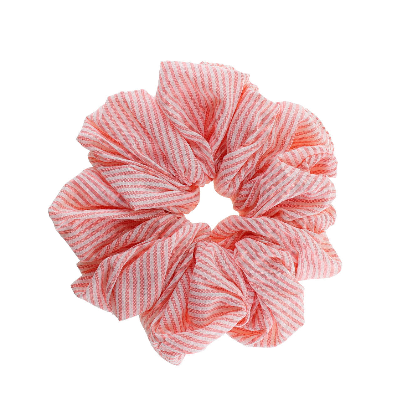 Isabella Scrunchie - Rosa/Hvid Strib
