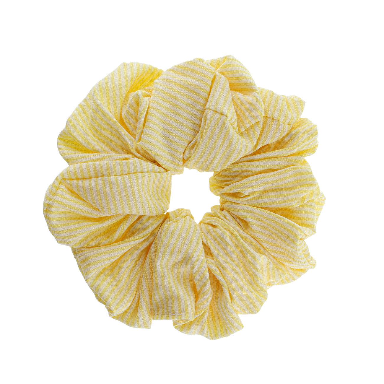 Isabella Scrunchie - Gul/Hvid Strib