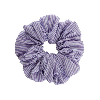 Isabella Scrunchie - Lilla/Hvid Strib