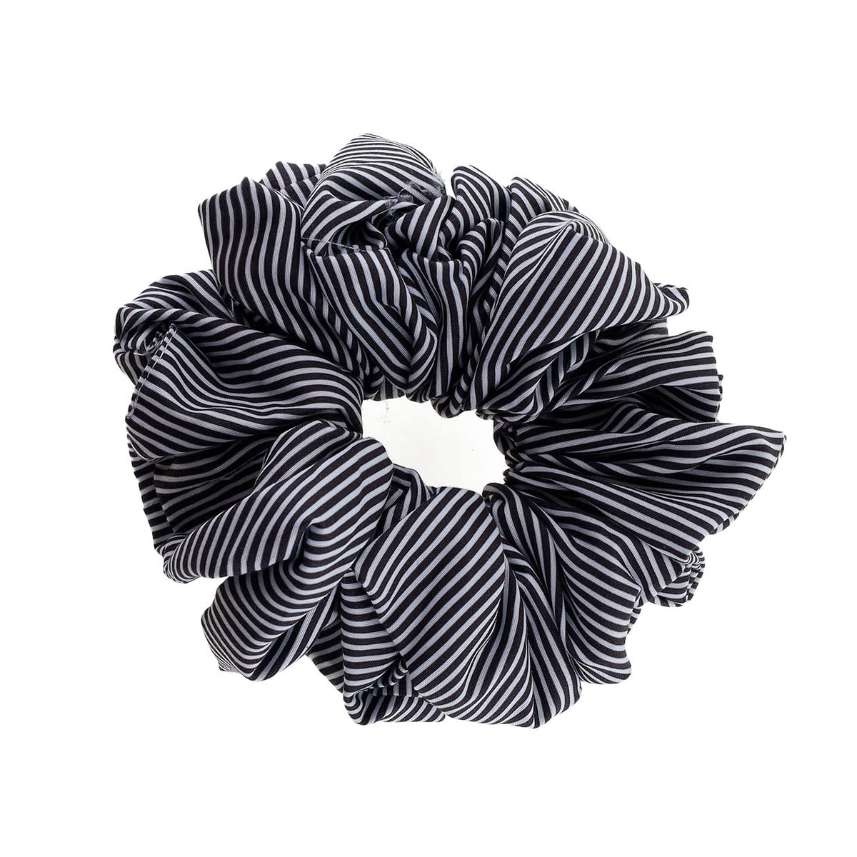 Isabella Scrunchie - Sort/Hvid Strib