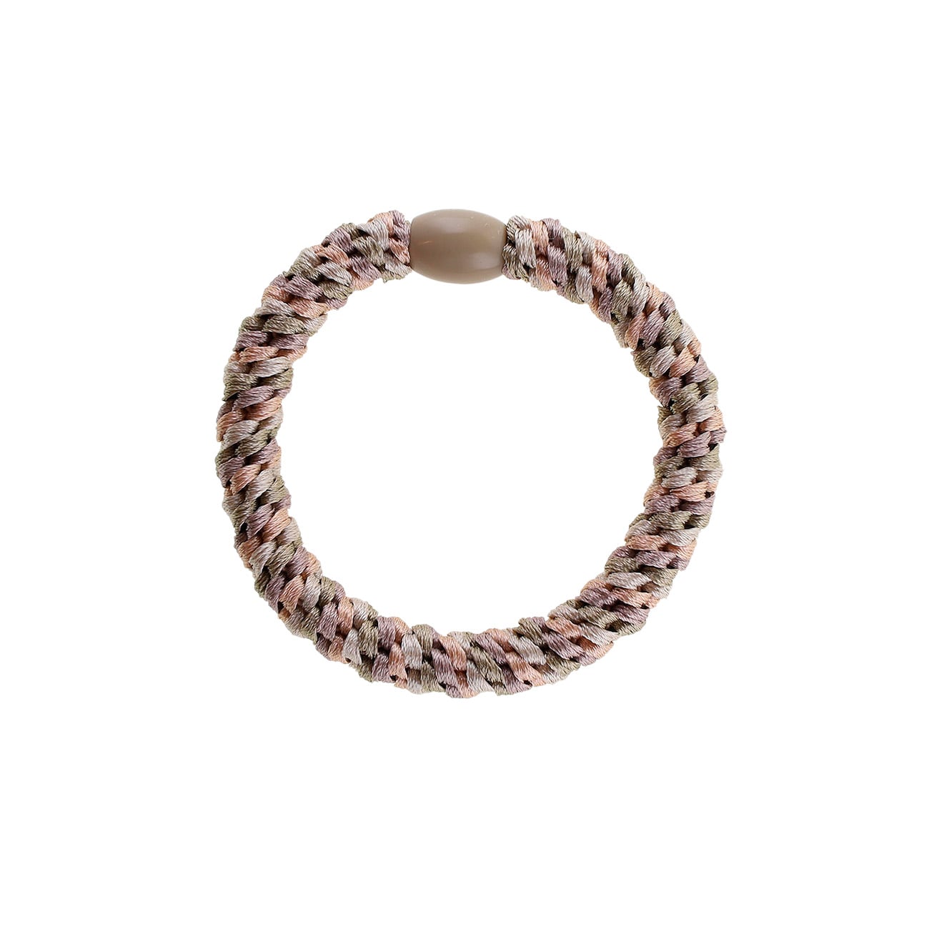 Flettet Hårelastik - Rosa, Beige, Lilla