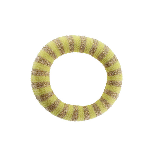 Ea Hårelastik - Gul/Glitter Stribet