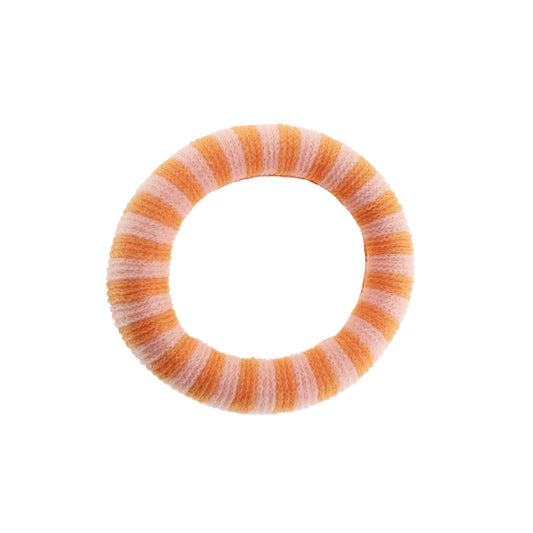 Ea Hårelastik - Koral/Fersken Stribet
