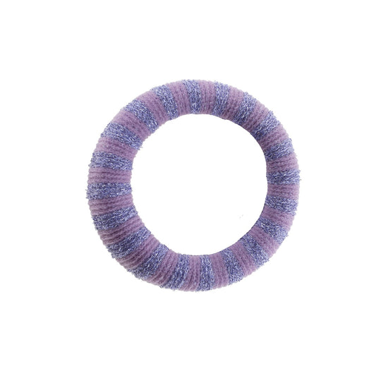 Ea Hårelastik - Lilla/Glitter Stribet