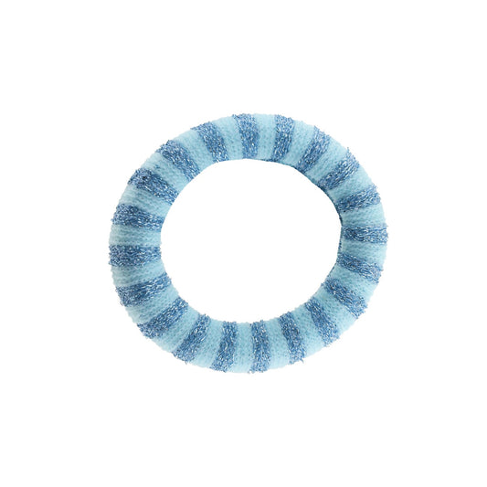 Ea Hårelastik - Turkis/Glitter Stribet