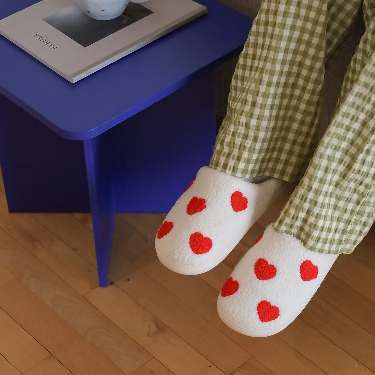 Slippers Små Hjerter - Rød (FORUDBESTILLING)