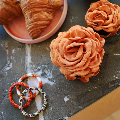 Daisy Hårklemme - Stor - Brændt Orange