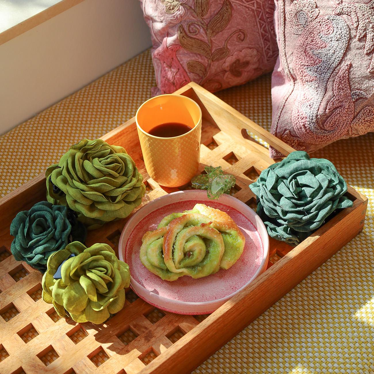 Daisy Hårklemme - Stor - Matcha