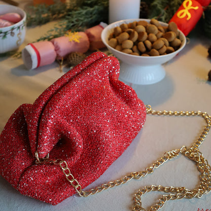 Alba Clutch - Rød Glimmer