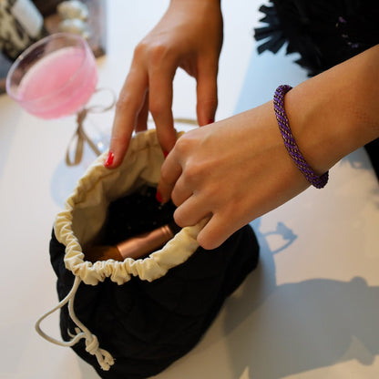 Maude Makeup Taske - Sort/Sløjfer