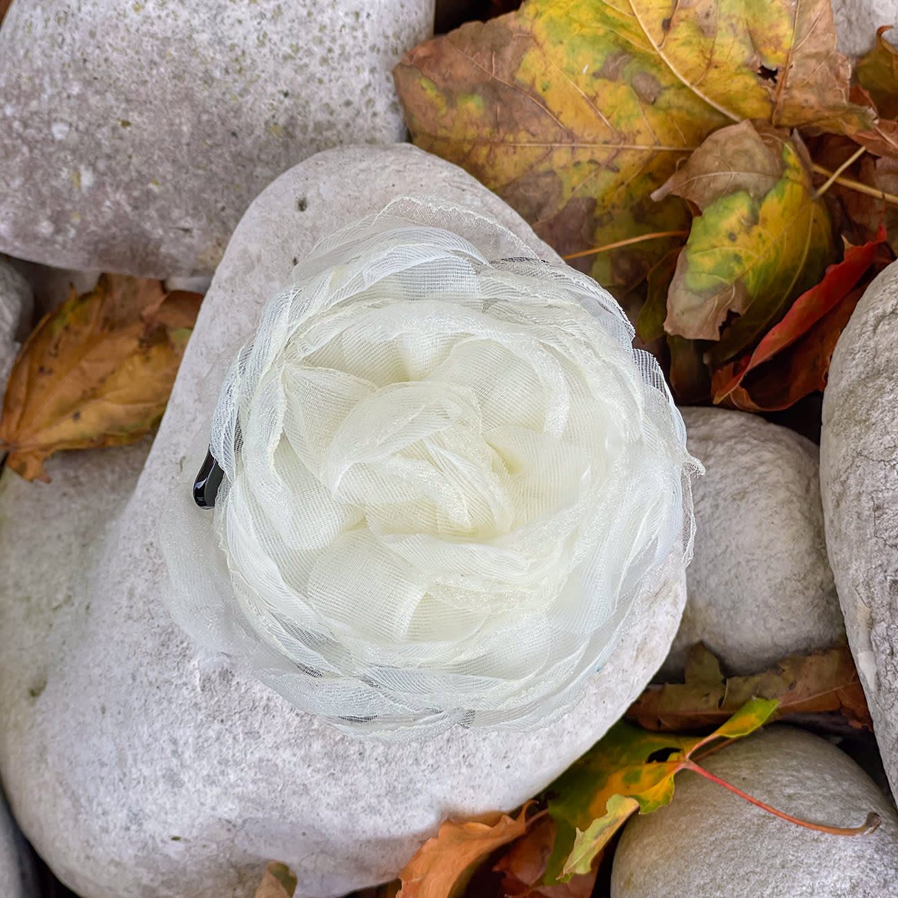 Rosie Hårklemme - Lille - Råhvid