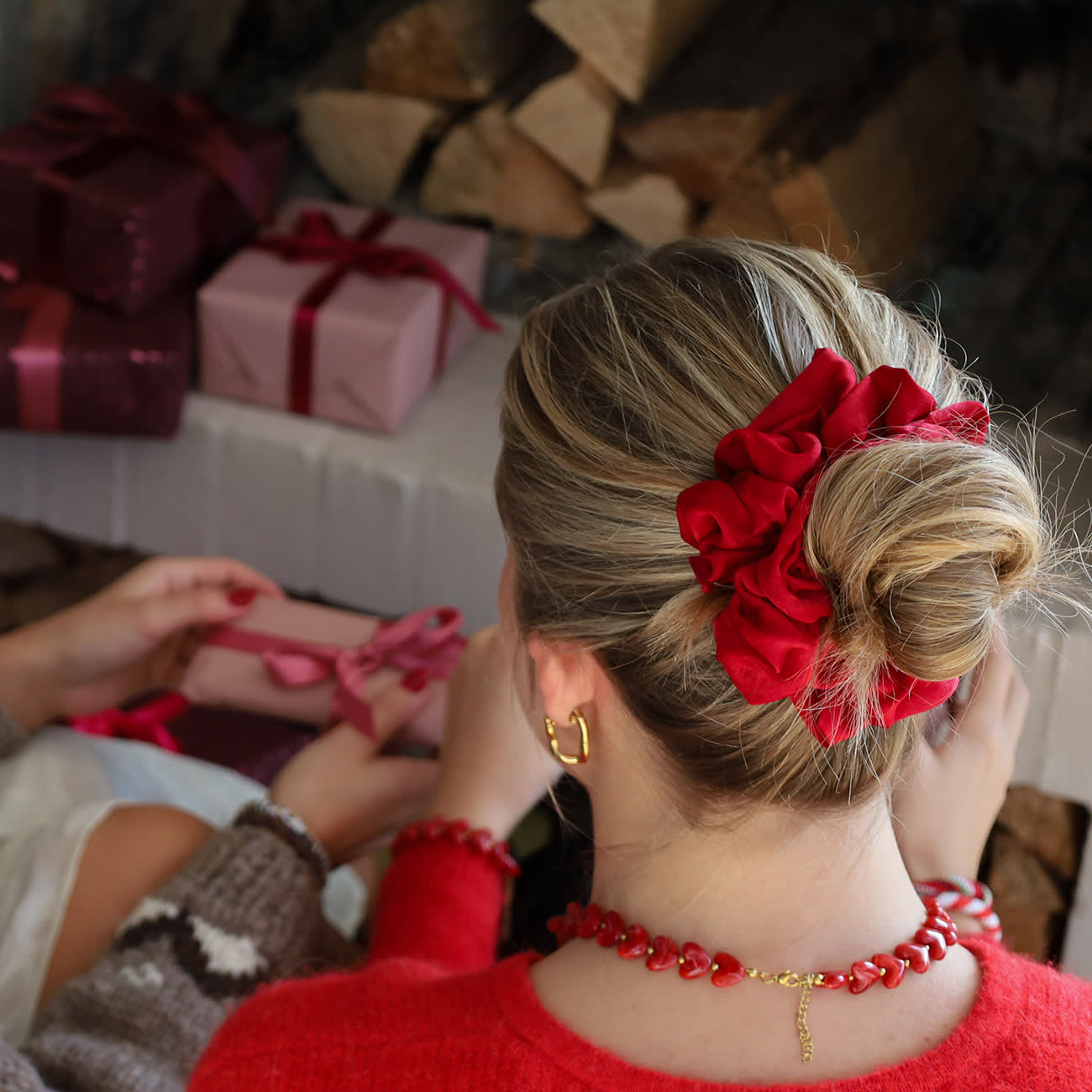 Isabella Scrunchie - Vinrød