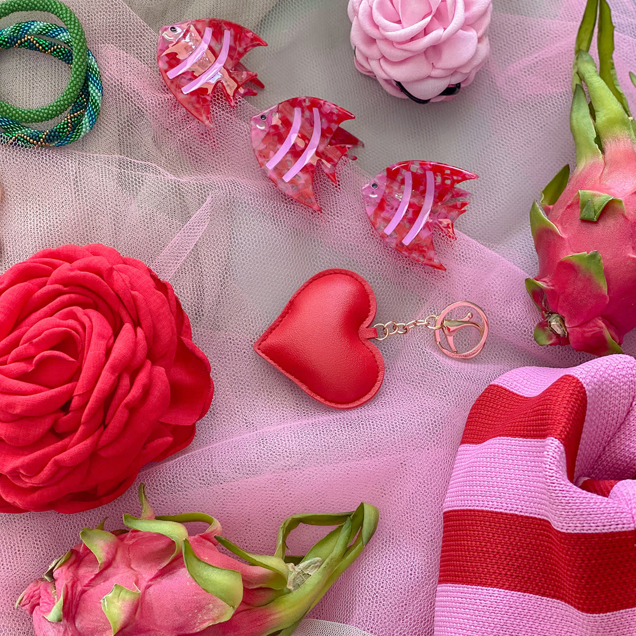 Amina Nøglering - Rød