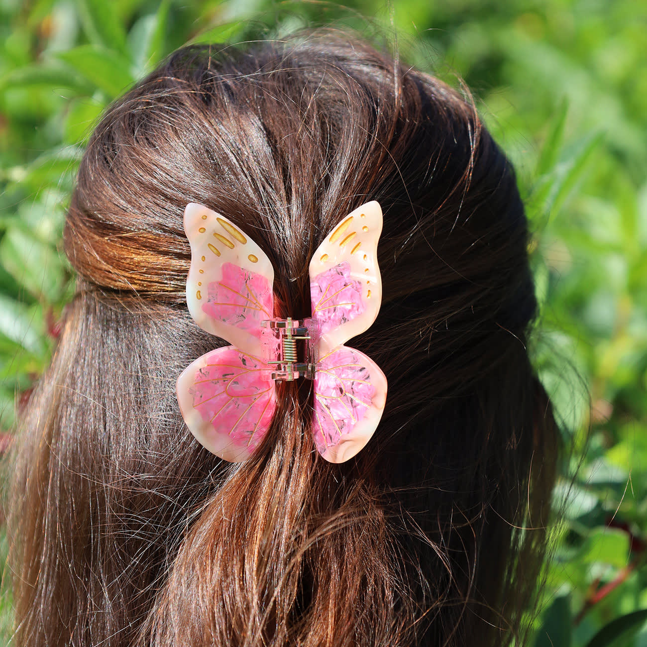 Nælde Sommerfugl Hårklemme - Rosa