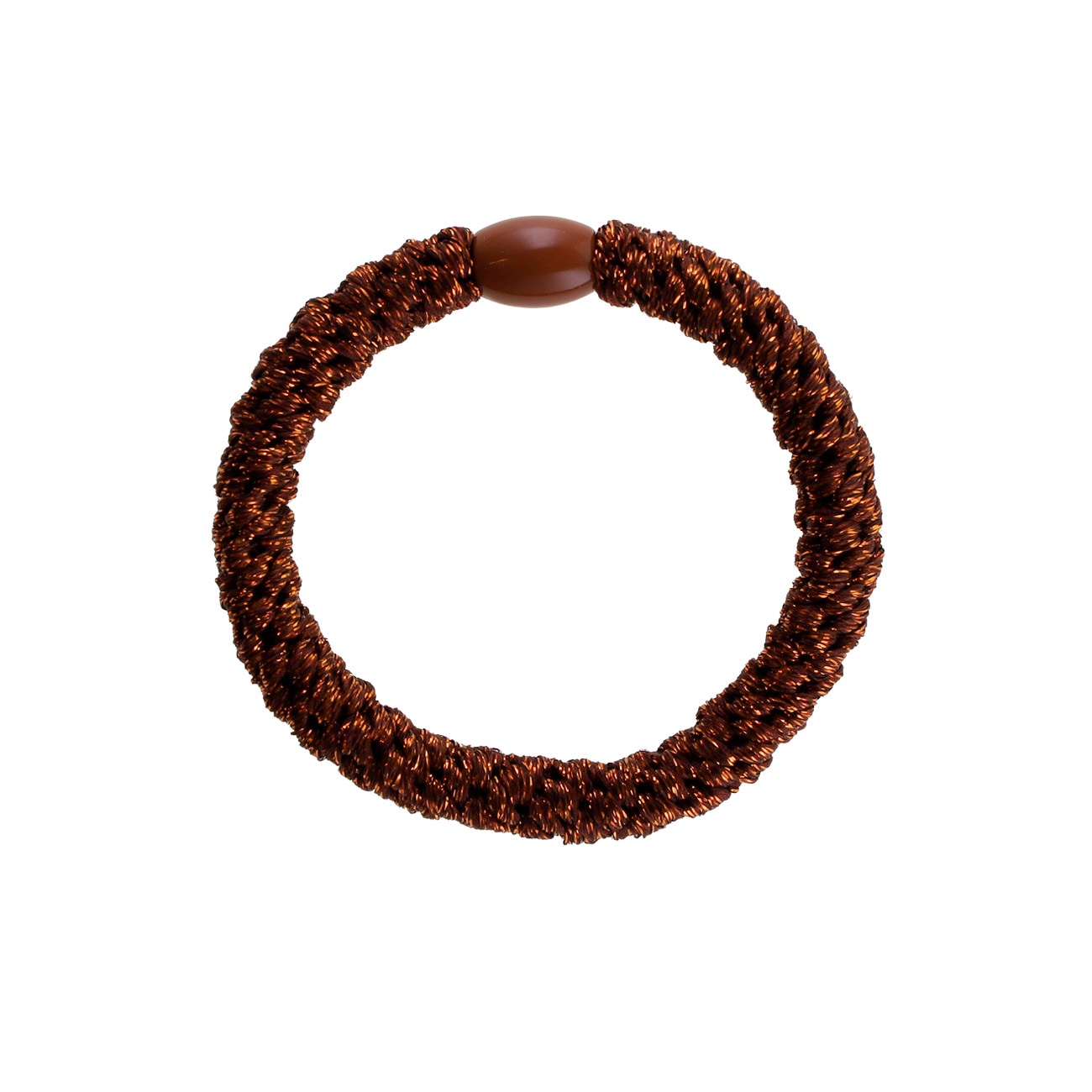 Flettet Hårelastik - Glitter Rust