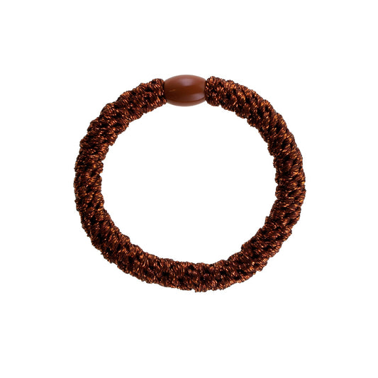 Flettet Hårelastik - Glitter Rust