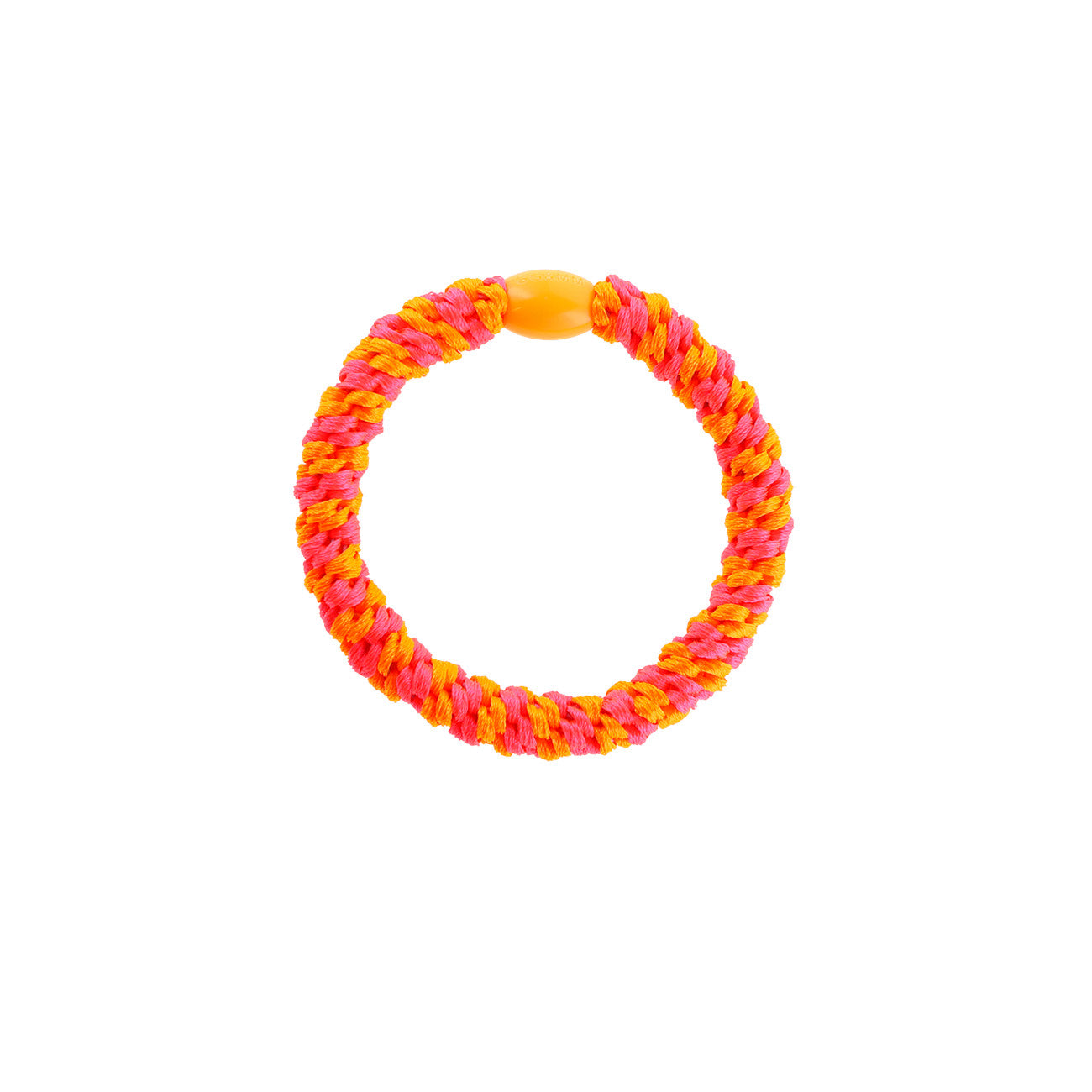 Flettet Hårelastik - Neon Pink/Orange