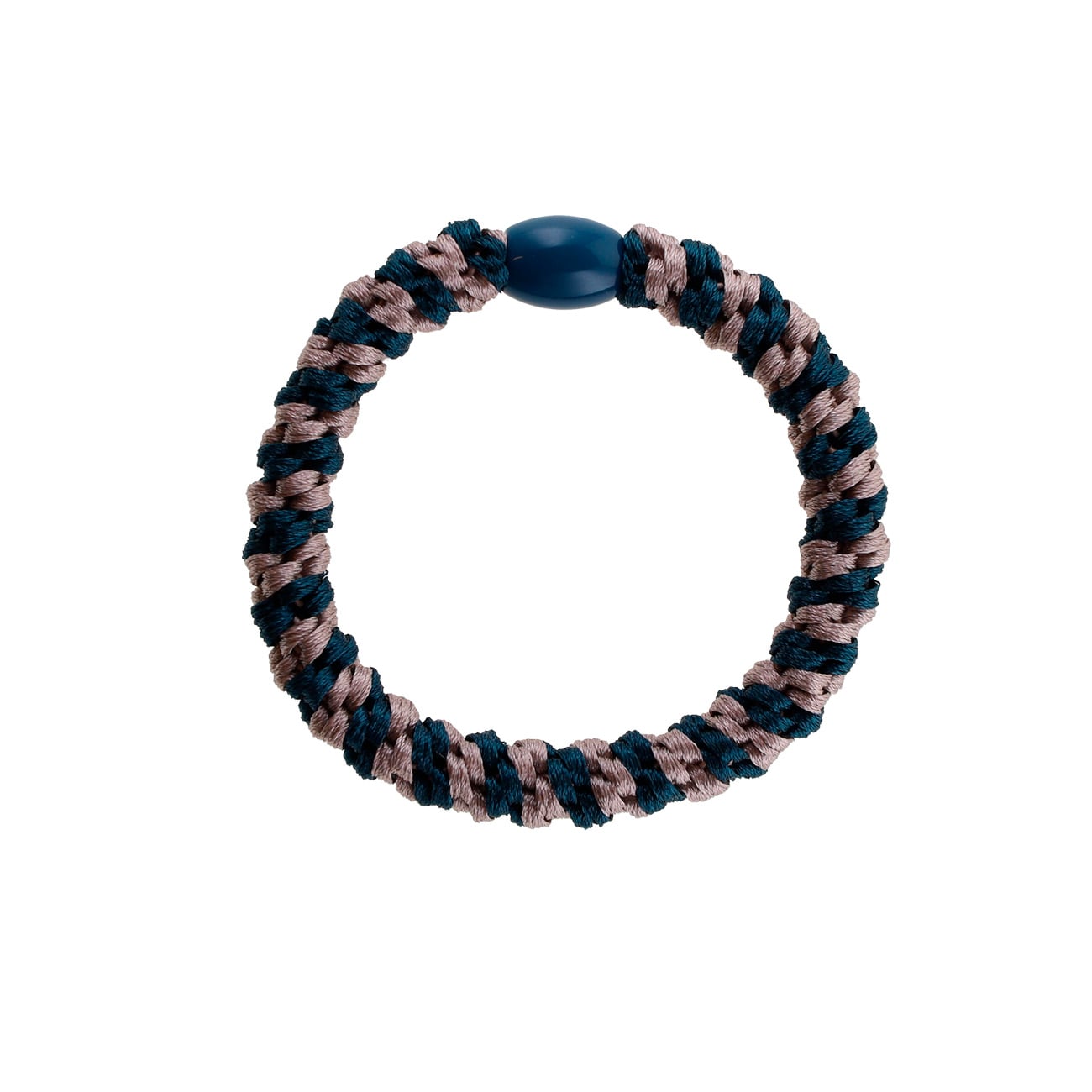 Flettet Hårelastik - Multi Mørkegrøn/Sand