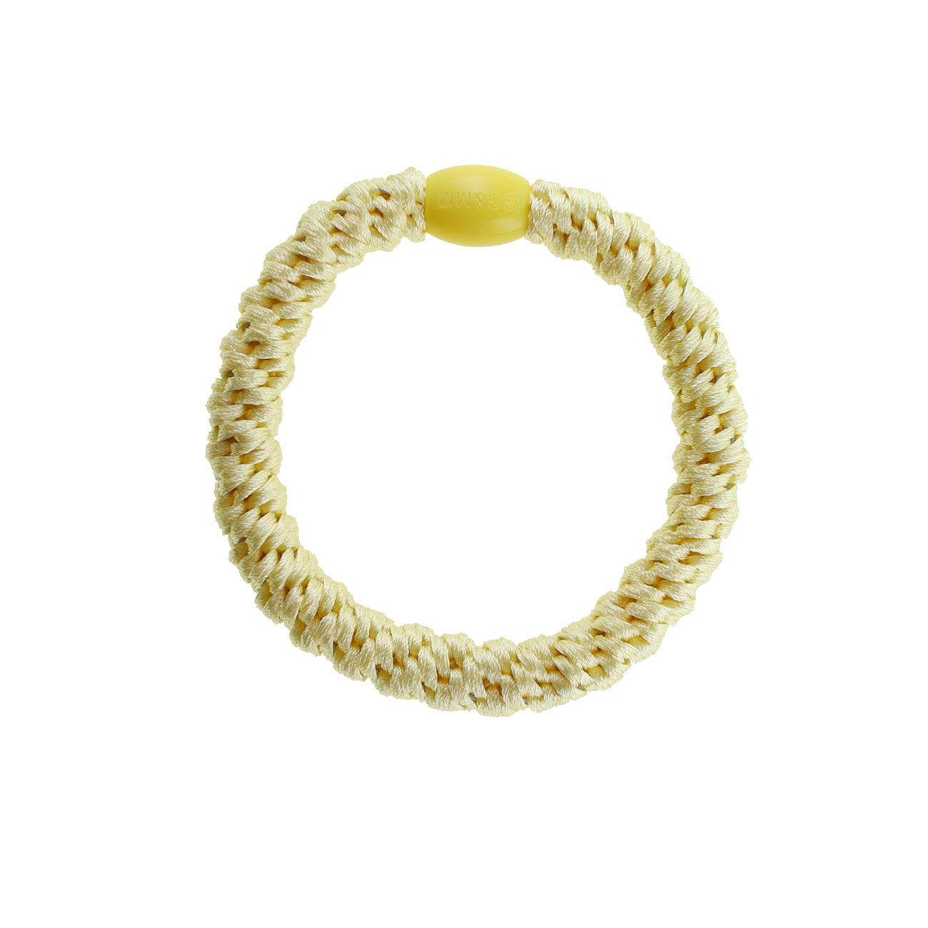 Flettet Hårelastik - Gul Pastel