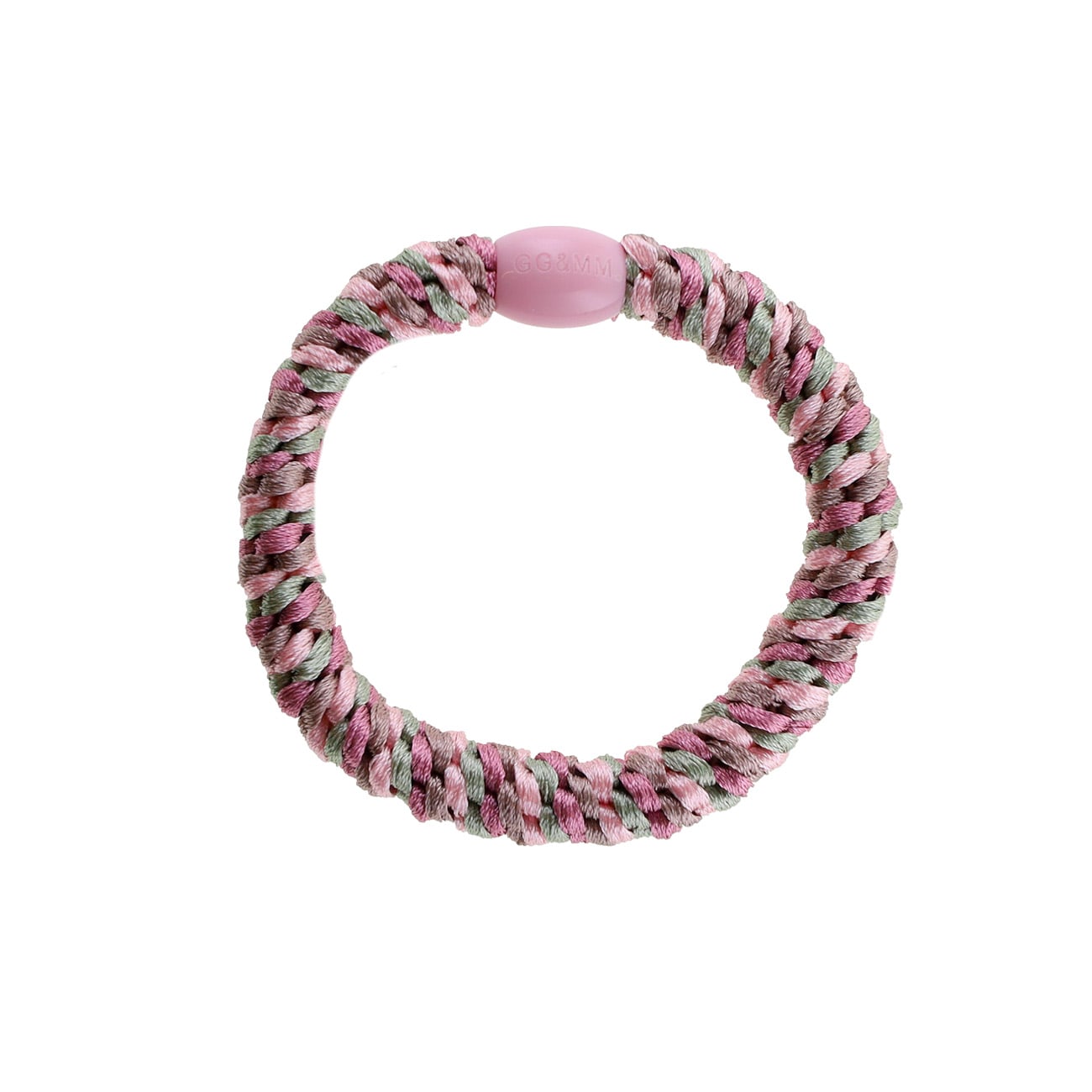 Flettet Hårelastik - Multi Rosa/Grå